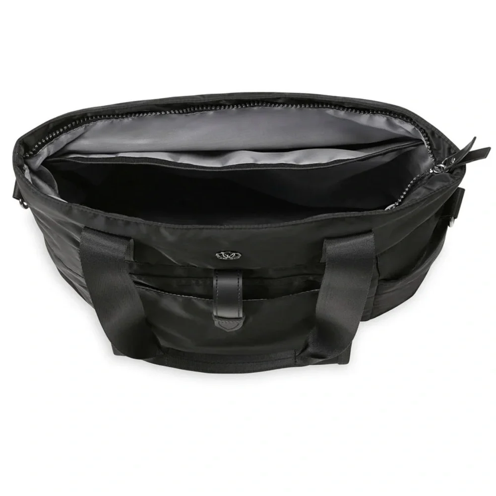 GAIAM Black Tote Bag with White Yoga Mat Holder - Picture 3 of 7